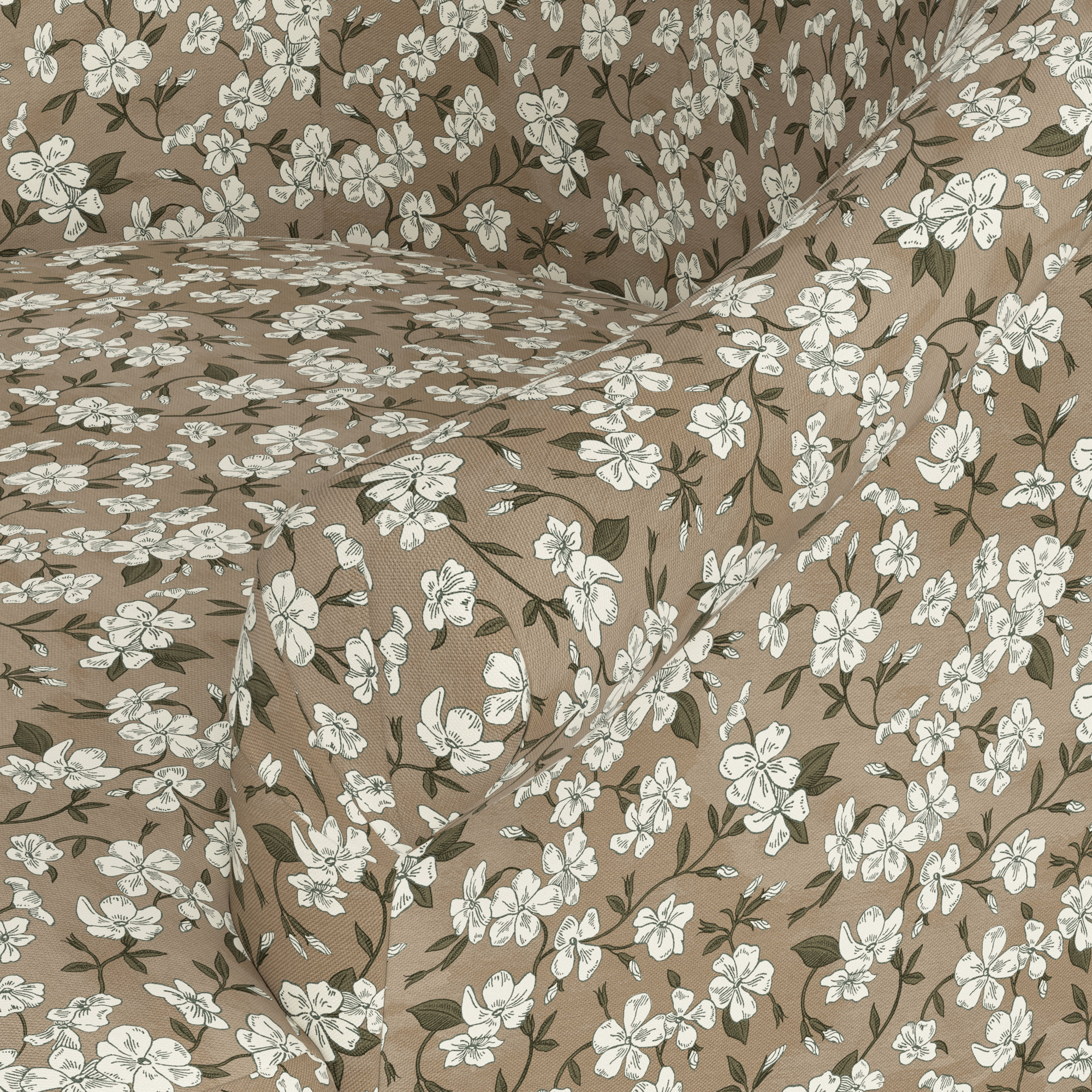 Upholstered Armchair, Mauve