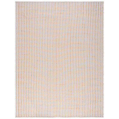 Handwoven Cotton Pile Chevron / Zigzag Area Rug