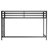 Twin Loft Bed Black Metal Frame for Kids & Teens, Space Saving Loft Bed with Ladder, Guardrails, 350lb Capacity