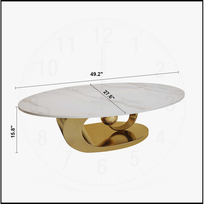 Table basse Modern, Doré