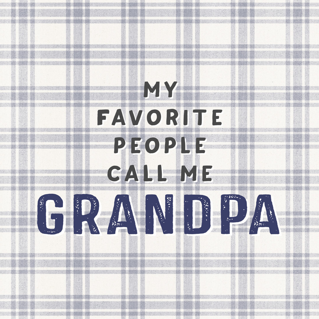 Favorite People Call Grandpa - Wrapped Canvas Print