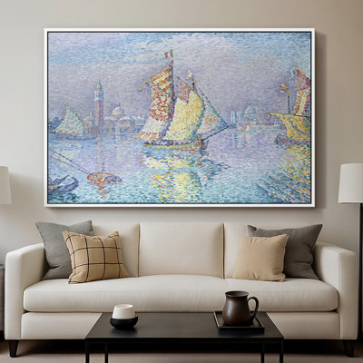 Venise, la voile jaune (Venise, la voile jaune), 1904 - Paul Signac, toile tendue avec châssis
