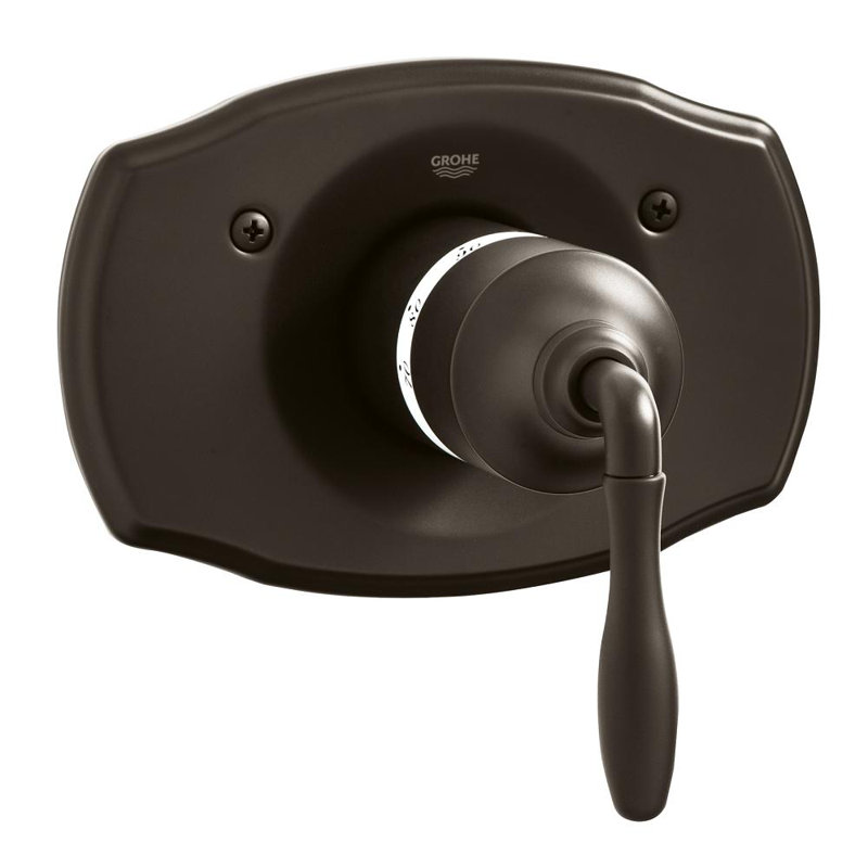 Garniture de robinet thermostatique avec poignée levier Seabury®, Bronze huilé