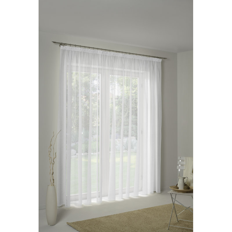 4001 Sheer Single Curtain Panel, 450cm Width x 145cm Drop