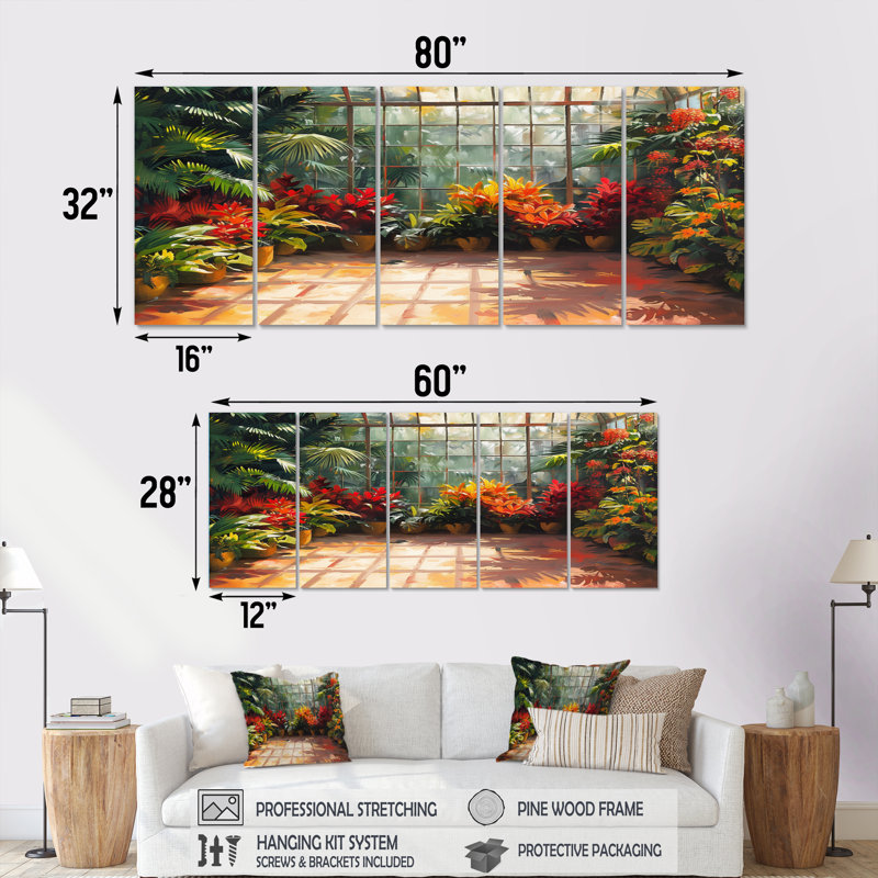 Dillsburg - Ensemble d'art mural sur toile à effet de serre, H 28 po x l 60 po