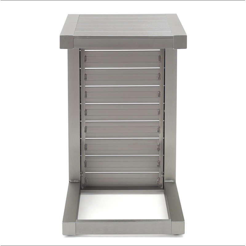 Table en forme de C Cape Coral Alu, Argent