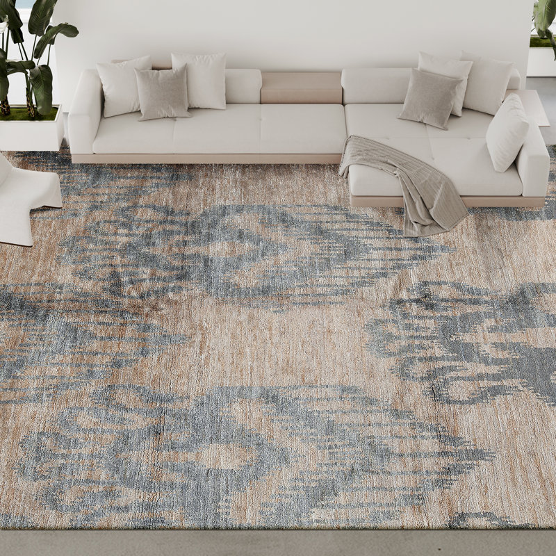 Hand-Knotted High-Quality Blue Area Rug