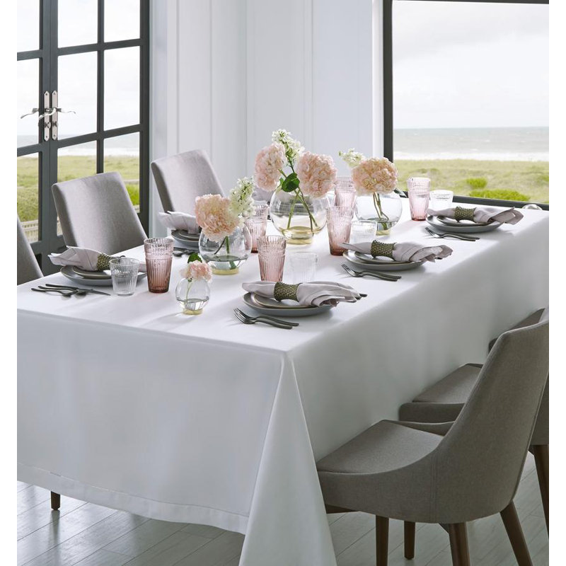 Festival Handmade Tablecloth, 66" x 66", White