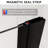 32-33.4" W x 72" H Frameless Pivot Shower Door, 1/4" (6mm) Clear SGCC Tempered Glass Shower Door, Pivot Swing Shower Glass Door in Matte Black Finish, Reversible Installation-97960748
