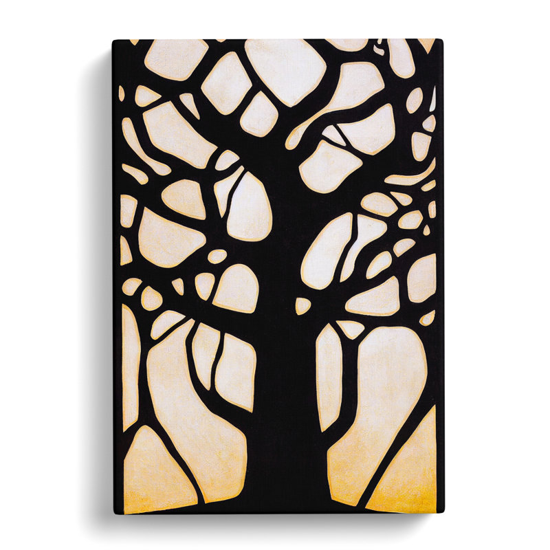Silhouette Of A Tree No.2 - Wrapped Canvas, 50cm H x 35cm W x 3cm D