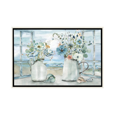 Jardin au bord de l'eau - Impression d'art mural - Toile encadrée