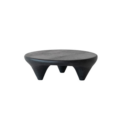 Mango Wood Round Footed Pedestal Stand