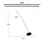 Luminaire de plancher diagonal avec abat-jour noir