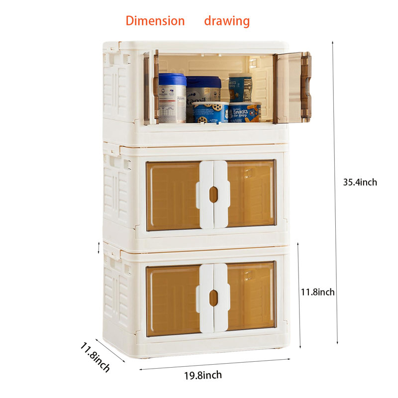 Stackable Plastic Storage Bins With Lids, 3