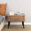 55cm W Solid + Manufactured Wood Bedside Table