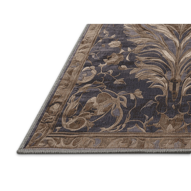 Tapis gris lavable à la machine, Tapis de couloir 2 pi x 5 pi