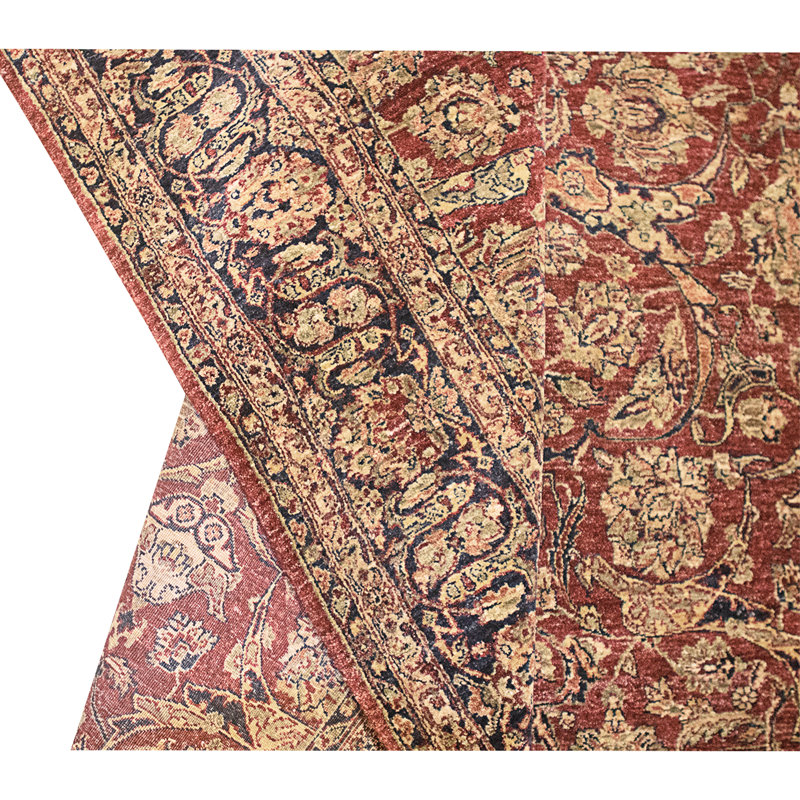 Handmade Silk and Wool Area Rug