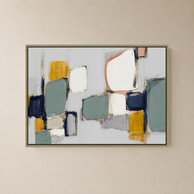 «Cityside Gray» par Lanie Loreth - impression sur toile, 36" x 24", Beveled Floating Frame, Champagne