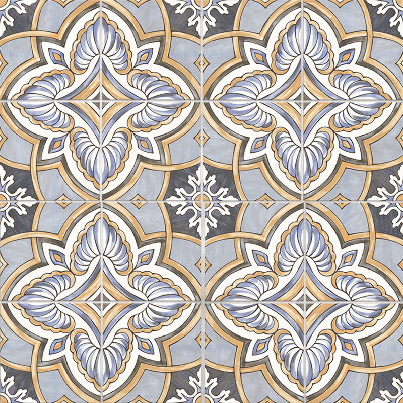 Harmonia 13" x 13" Ceramic Patterned Wall & Floor Tile, Blue