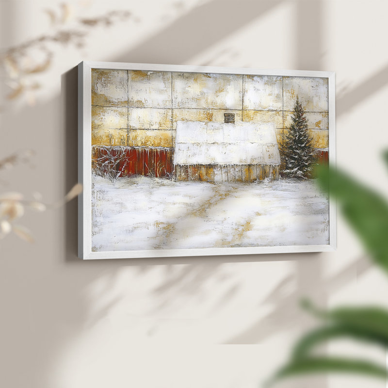 Chirstmas Art-CLX III - Reproduction encadrée - Restickable, H 11 po x l 14 po, Blanc