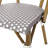French Bistro Chairs Of Two - Aluminum Frame, , White Gray Design Outdoor Seating Pair Lightweight Aluminum, &