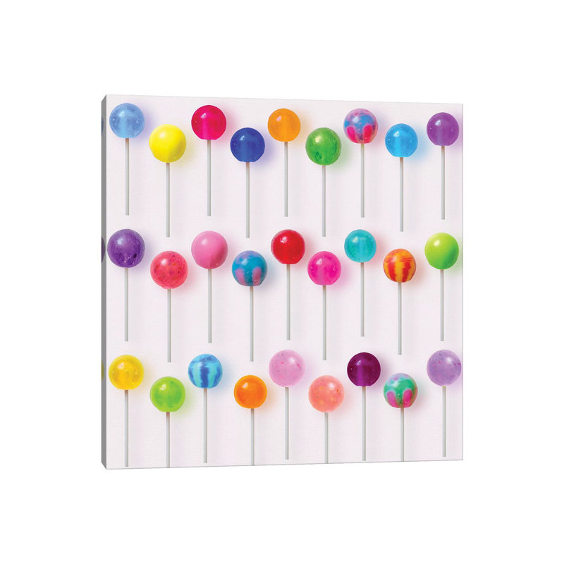 Colorful Lollipops by Erin Summer - Wrapped Canvas Gallery-Wrapped Canvas Giclée, 30.48 cm H x 30.48 cm W