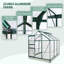 Serre de loisir en polycarbonate à structure en aluminium 6,2 pi x 6,2 pi-114500706-92441692