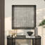 Décoration murale en maille métallique noire avec cadre noir 40 po x 1 po x 40 po