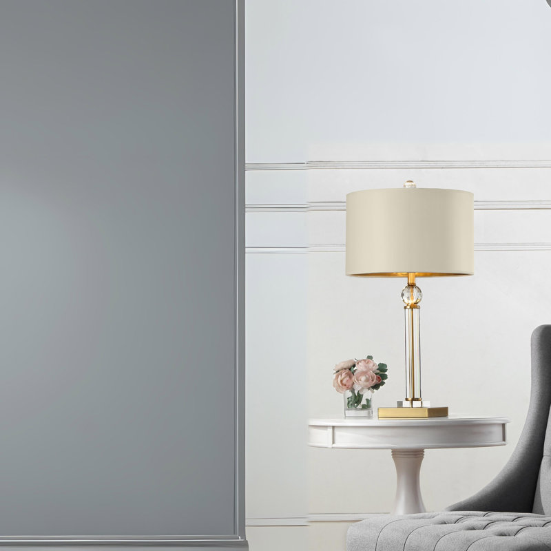 29.5-Inch Perspicio Solid Crystal Column Table Lamp