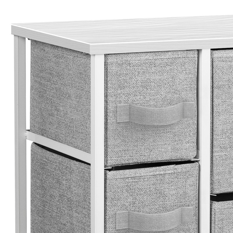 Sorbus River Layne White 7-Drawer Kids Dresser with Steel Frame