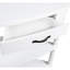 Table de coin à 3 niveaux blanc laiteux, 33,8 po, pieds en bois massif pour une utilisation fiable avec des espaces limités - salon, chambre à coucher, salle de bain, couloir, balcon à fixation simple 33,8 po-1880909195