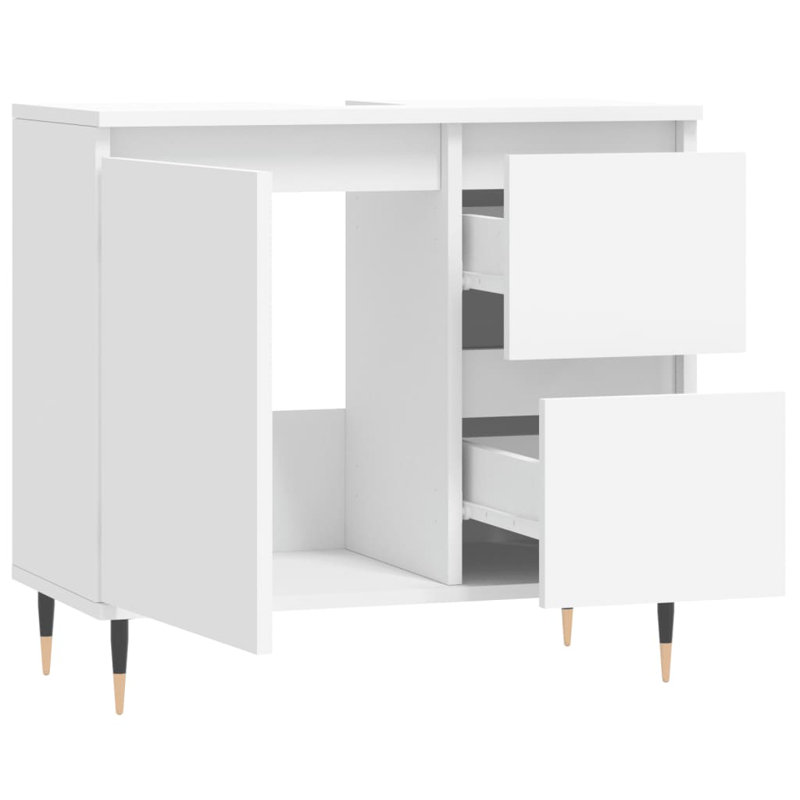 Brizia Bathroom Cabinet, White