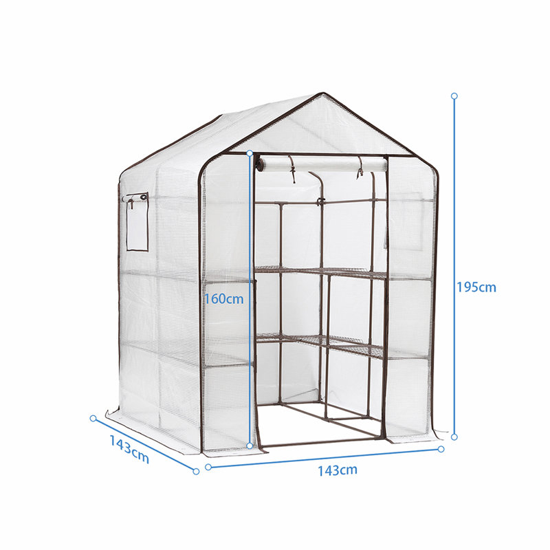 Asya 4.6 Ft W x 4.6 Ft D Hobby Greenhouse