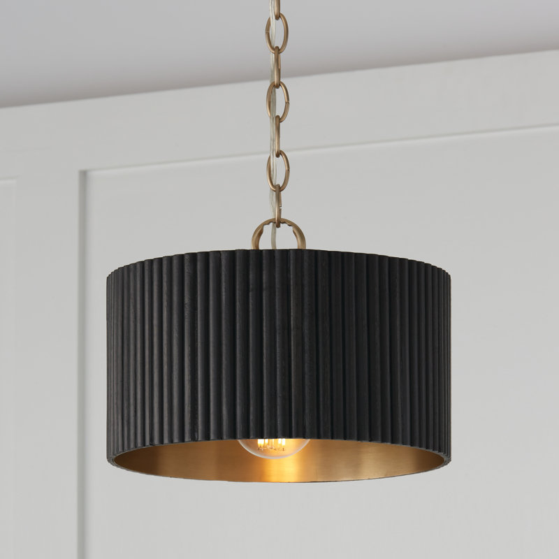 Donovan 1 - Light Drum Pendant, Black