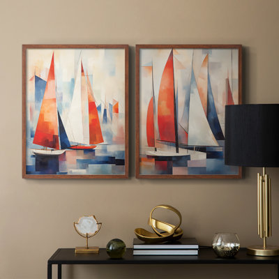 NAUTICAL Series CD XXXII - Reproduction encadrée de qualité supérieure - prête à être accrochée - aucun clou requis - aucun clou requis