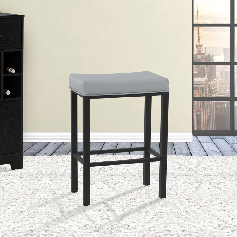 Groveland Bar & Counter Stool, Bar Stool (30" Seat Height), Steel Seat/Sable Onyx Frame