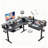 60" L-shaped Electric Standing Desk With Power Outlets & Led Lights-1008385946