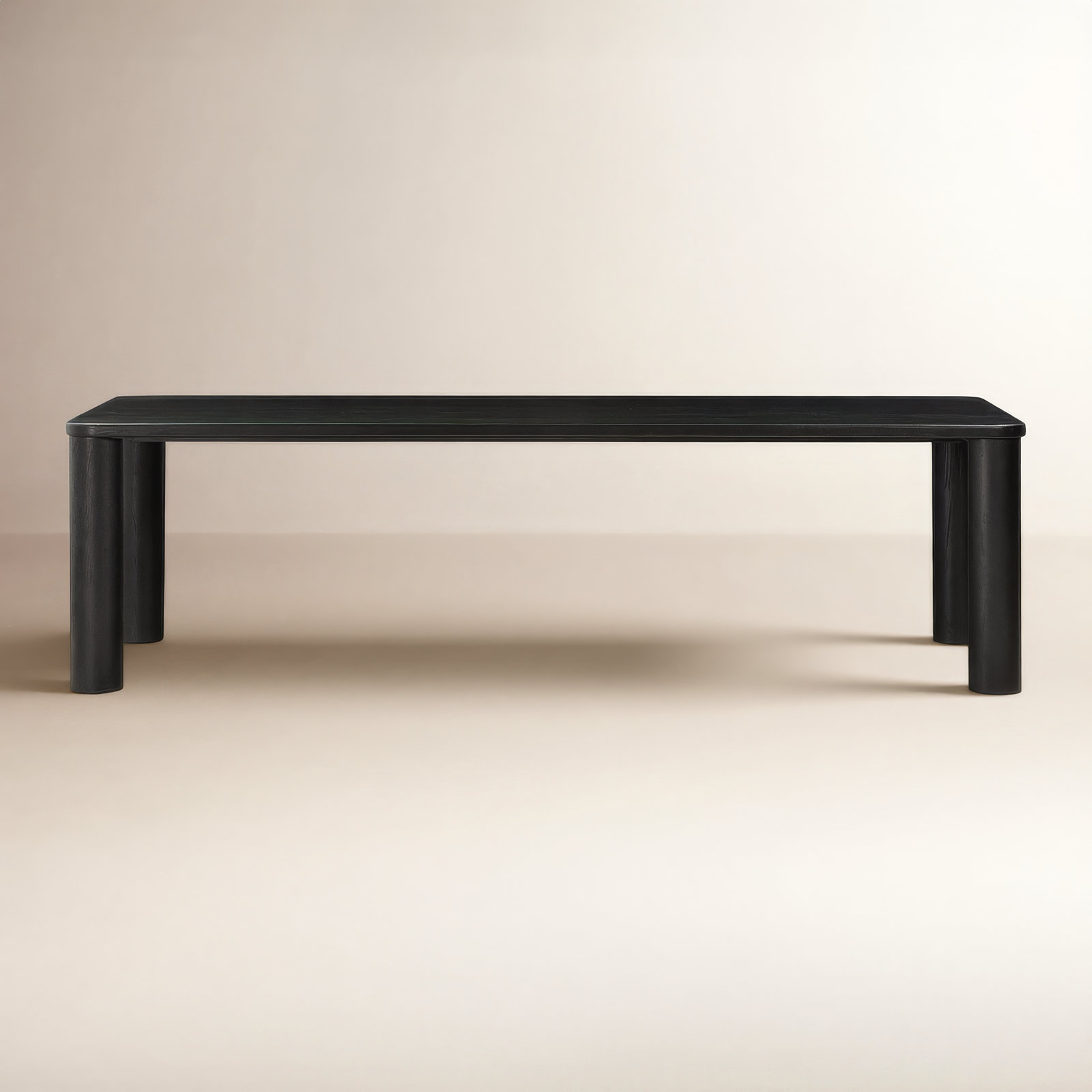 Demson 43" Oak Dining Table, Black Oak