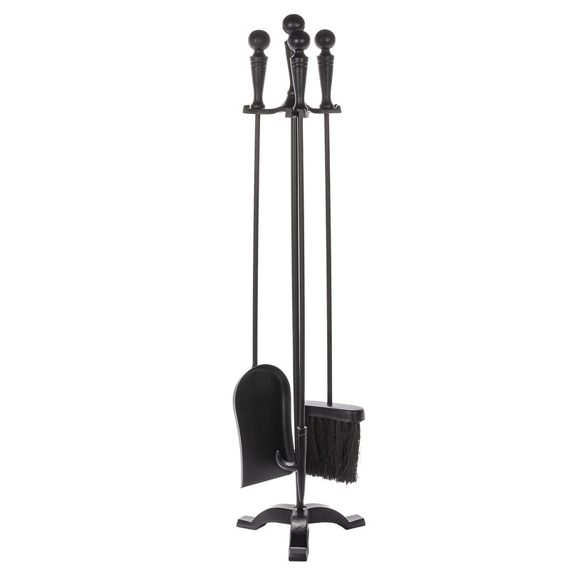 4 pc black firest with ball handles