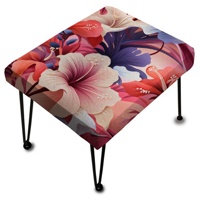 Coral Mirage Vii - motif tropical - repose-pieds rectangulaire tropical