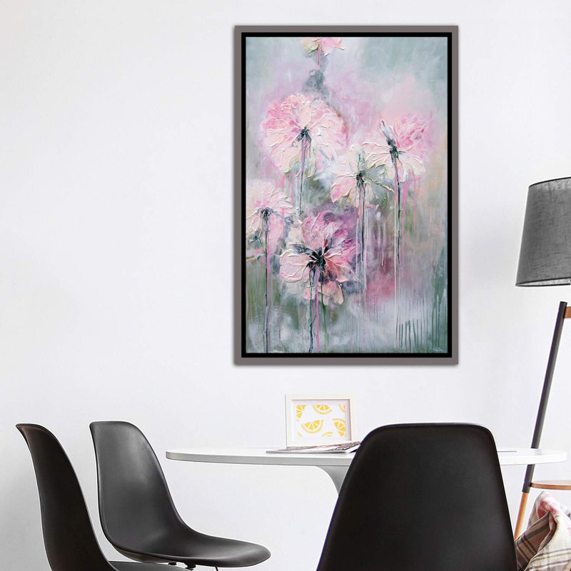 «Gentle Summer Rain», reproduction d'art, H 60 po x l 40po x P 1,5 po, Cadre en bois rustique foncé