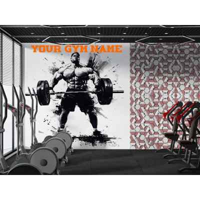 Autocollant mural Powerlifting Gym