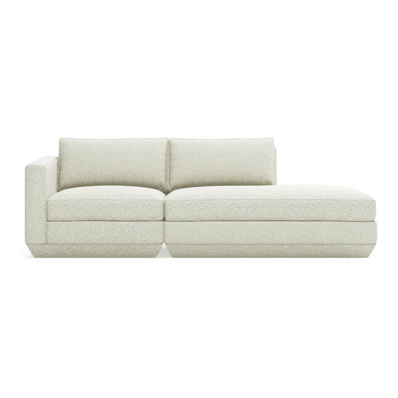 Podium Modular 2 PC Lounge Sofa, Copenhagen Fossil, Right Hand Facing