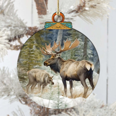 Elk in the Wilderness Wooden Ornament by G. DeBrekht