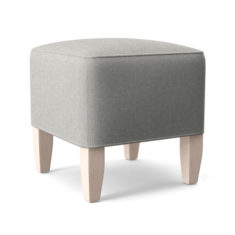 Brooklyn Upholstered Ottoman, Cobalt Blue Stripe; 0204-64, Hazel Finish