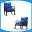 Chaise berçante Relaxation: chaise berçante en osier pour le jardin et la cour