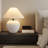 Birdsboro 15.75“ 1 - Light Minimalist White Porcelain Base Ceramic Table Lamps With Fabric Lamp Shade-1393544788