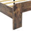 Base de lit pleine grandeur avec plateforme en bois avec tête de lit et rangement à DEL, 2 pour une charge pratique, fonctionnement silencieux, pas de sommier, installation rapide, grand sous l'espace, tête de lit brun foncé, ports