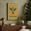 Hummingbird Deco Art Deco - Wrapped Canvas-386599140-386599139