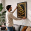 Golden Fern Study Botanical - Framed Print-1171760054-1171760052